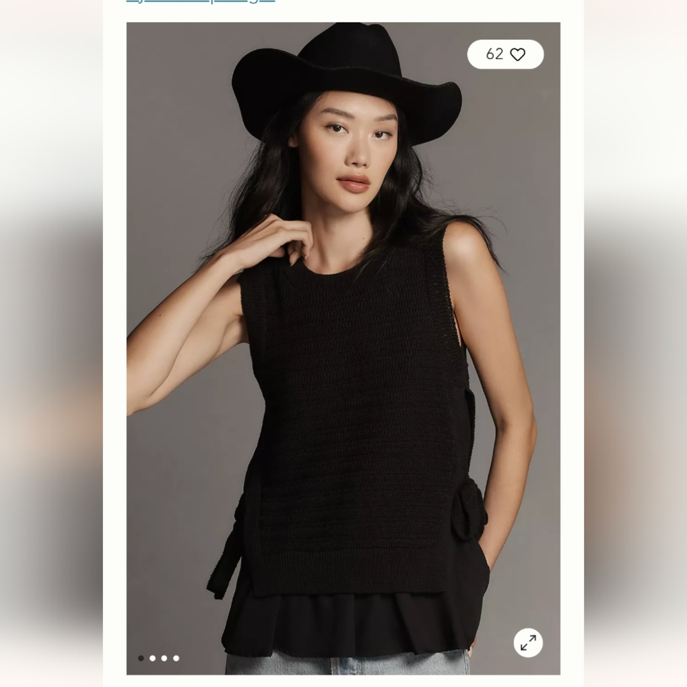 Ruffle Tunic Sweater Tank